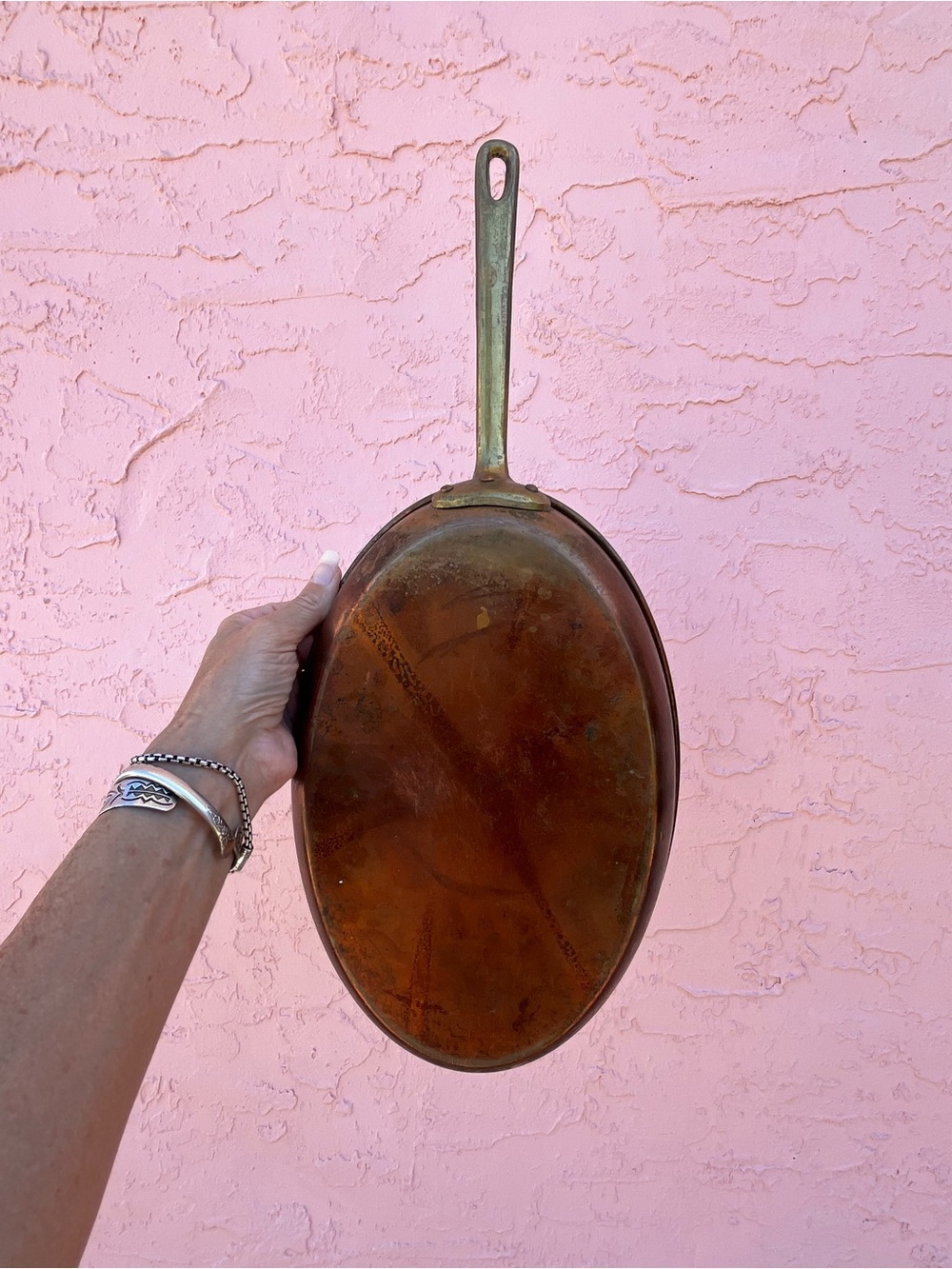 Vintage Copper Skillet Pan Patina